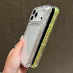 Étui de téléphone 3 en 1 en TPU + PC avec poudre scintillante, pour iPhone 17 Pro Max, pour iPhone 17 Pro