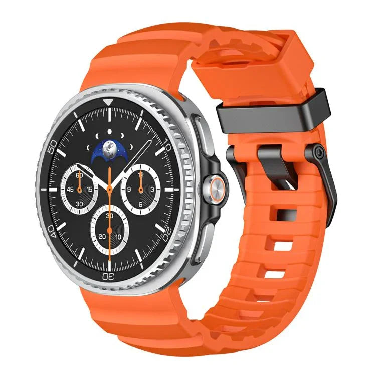 Bracelet de montre en silicone Wild Path à boucle noire, pour Samsung Galaxy Watch8 / Watch8 Classic
