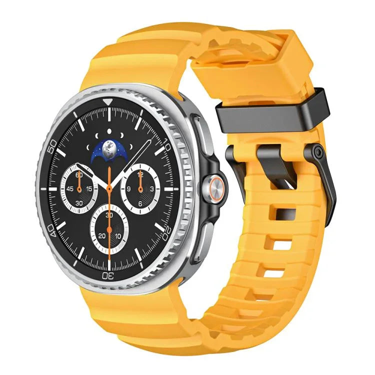 Bracelet de montre en silicone Wild Path à boucle noire, pour Samsung Galaxy Watch8 / Watch8 Classic