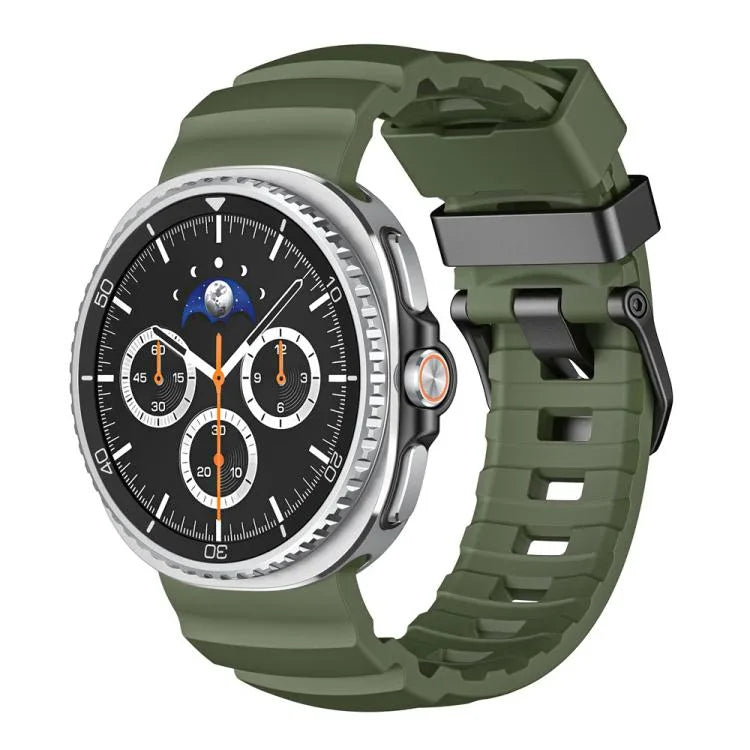 Bracelet de montre en silicone Wild Path à boucle noire, pour Samsung Galaxy Watch8 / Watch8 Classic