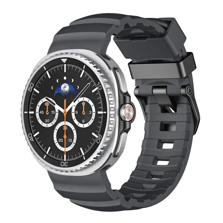 Bracelet de montre en silicone Wild Path à boucle noire, pour Samsung Galaxy Watch8 / Watch8 Classic