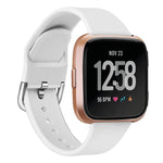 For Fitbit Versa 2 / Versa / Versa Lite xDfind Reverse Buckle Solid Color Silicone Watch Band, S, L