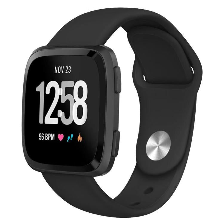 For Fitbit Versa 2 / Versa / Versa Lite xDfind Rivet Buckle Solid Color Silicone Watch Band, S, L