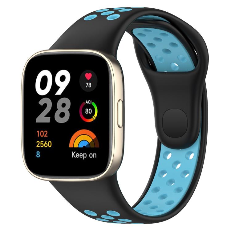 xDfind Press Button Sports Two Color Silicone Watch Band, For Redmi Watch 3