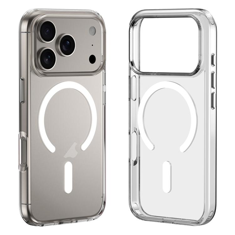 Coque de téléphone ZGA Magsafe avec boutons métalliques, en PC hybride transparent et TPU, pour iPhone 17 Pro Max, pour iPhone 17 Pro, pour iPhone 17