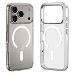 Coque de téléphone ZGA Magsafe avec boutons métalliques, en PC hybride transparent et TPU, pour iPhone 17 Pro Max, pour iPhone 17 Pro, pour iPhone 17