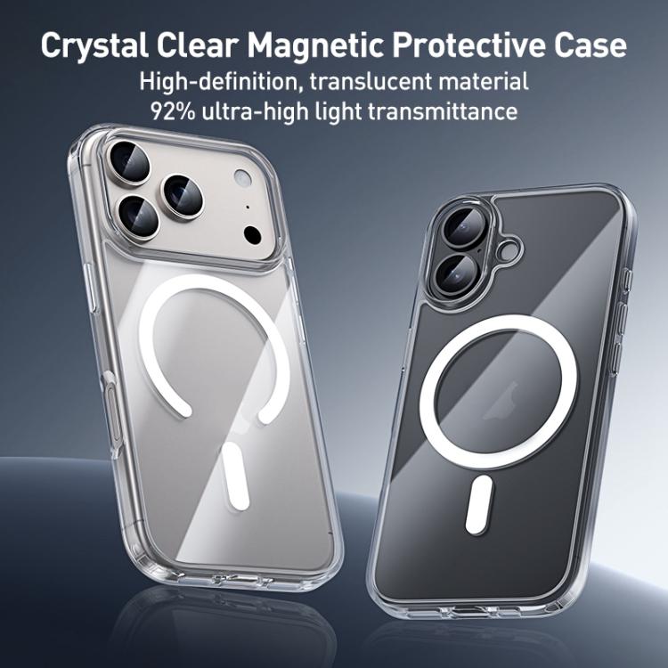 Coque de téléphone ZGA Magsafe avec boutons métalliques, en PC hybride transparent et TPU, pour iPhone 17 Pro Max, pour iPhone 17 Pro, pour iPhone 17