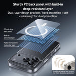 Coque de téléphone ZGA Magsafe avec boutons métalliques, en PC hybride transparent et TPU, pour iPhone 17 Pro Max, pour iPhone 17 Pro, pour iPhone 17