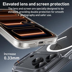 Coque de téléphone ZGA Magsafe avec boutons métalliques, en PC hybride transparent et TPU, pour iPhone 17 Pro Max, pour iPhone 17 Pro, pour iPhone 17