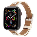 Bracelet de montre Rivet Camellia en cuir microfibre effet peau, pour Apple Watch 46 mm / 49 mm / 45 mm / 44 mm et pour Apple Watch 42 mm / 41 mm / 40 mm / 38 mm