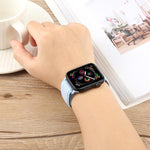 Bracelet de montre en nylon élastique bicolore sergé avec boucle magnétique, compatible avec Apple Watch 46 mm / 49 mm / 45 mm / 44 mm et Apple Watch 42 mm / 41 mm / 40 mm / 38 mm.