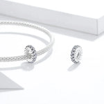 Perles Zircon d'Hiver Brillant en Argent Sterling S925 Accessoires DIY pour Bracelet Collier, Hiver Brillant