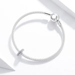 Perles Zircon d'Hiver Brillant en Argent Sterling S925 Accessoires DIY pour Bracelet Collier, Hiver Brillant