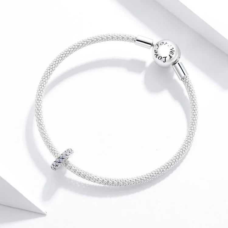 Perles Zircon d'Hiver Brillant en Argent Sterling S925 Accessoires DIY pour Bracelet Collier, Hiver Brillant
