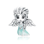 Perles Flocon de Neige Fée en Argent Sterling S925 Accessoires DIY pour Bracelet Collier, Fée