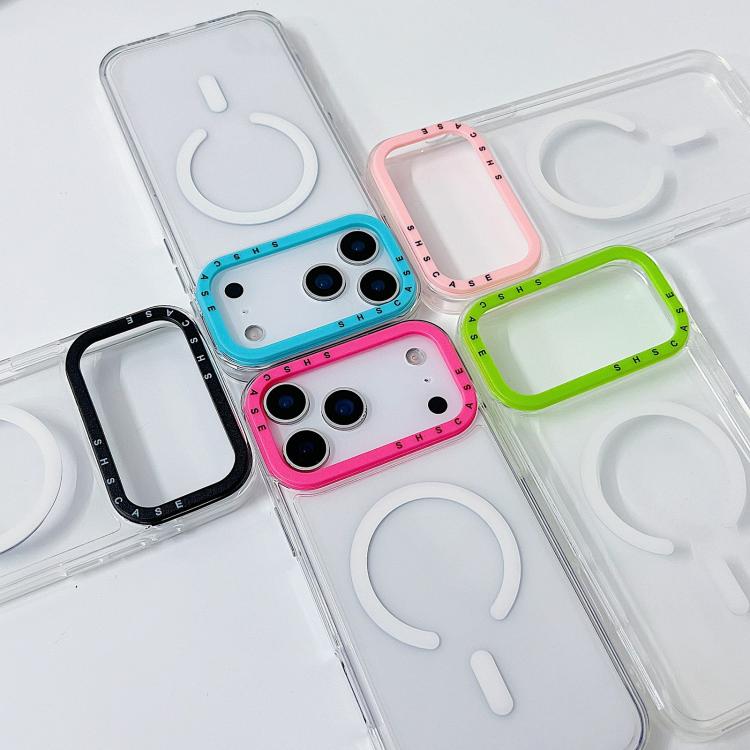 Coque de téléphone en TPU transparent avec cadre de lentille à contraste de couleur, pour iPhone 17 Pro Max, pour iPhone 17 Pro