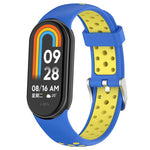 xDfind Metal Plug Two Color Silicone Watch Band, For Xiaomi Smart Band 10 / 9 / 8