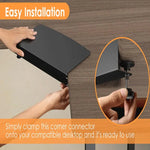 Connecteur de panneau d'angle à clipser pour table en L Plateforme de bureau Extenseur en acier inoxydable, FS-25149