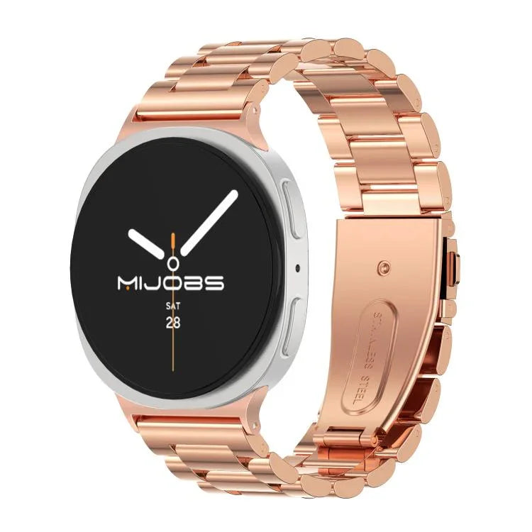 Bracelet de montre MIJOBS trois perles en acier inoxydable, pour Samsung Galaxy Watch8 / Watch8 Classic