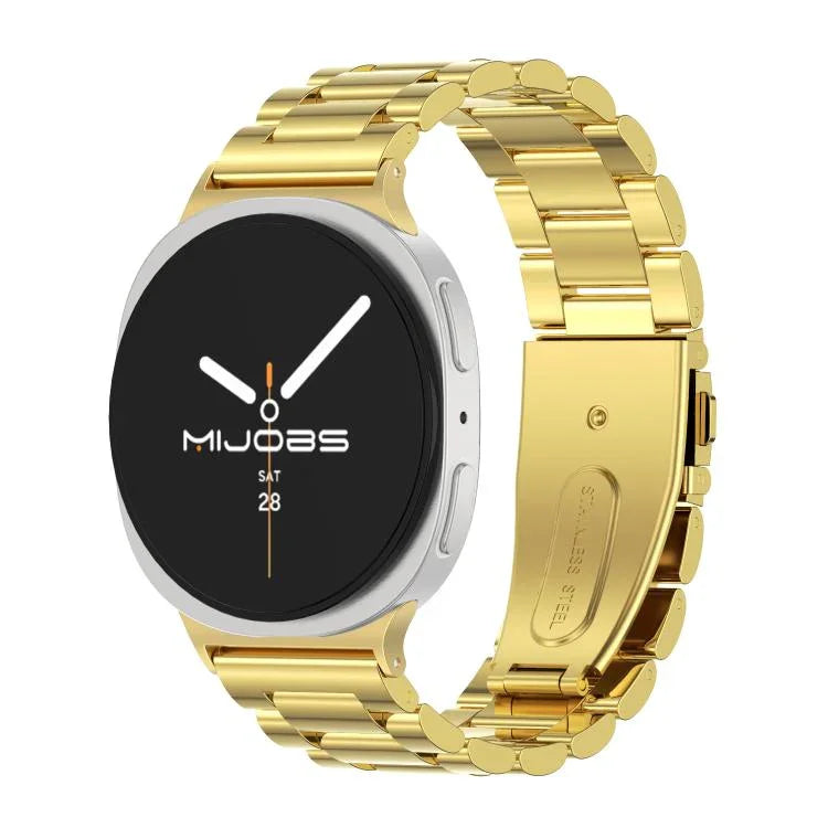 Bracelet de montre MIJOBS trois perles en acier inoxydable, pour Samsung Galaxy Watch8 / Watch8 Classic