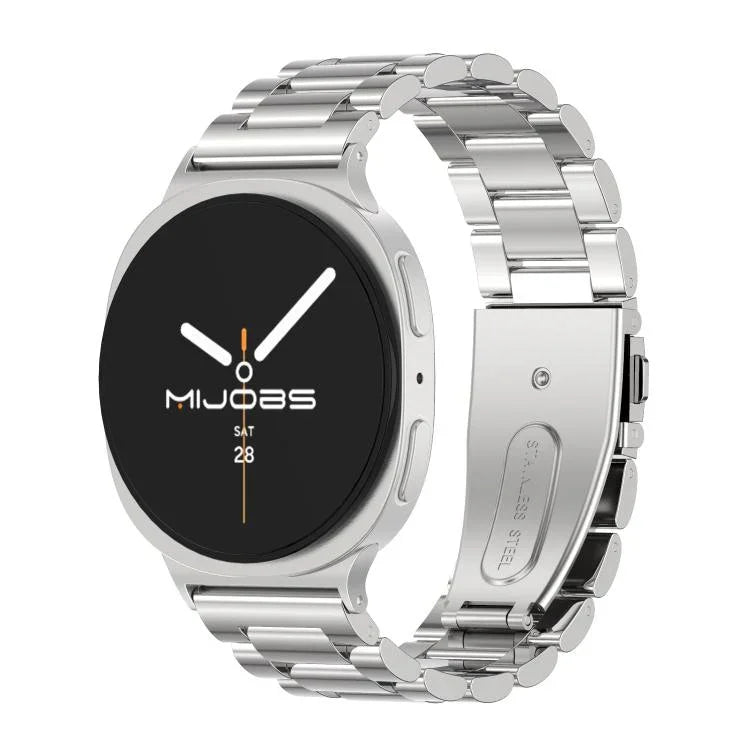 Bracelet de montre MIJOBS trois perles en acier inoxydable, pour Samsung Galaxy Watch8 / Watch8 Classic