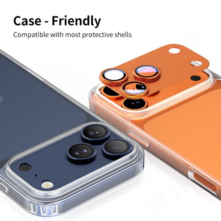 Film annulaire givré en métal pour objectif de caméra, couverture complète, XDcase Armor, pour iPhone 17 Pro Max, pour iPhone 17 Pro