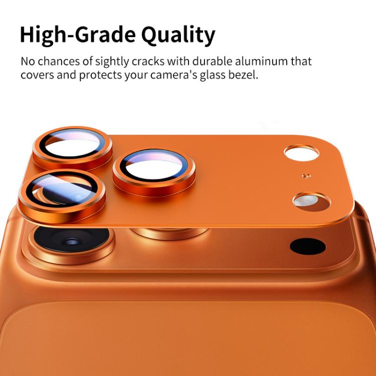 Film annulaire givré en métal pour objectif de caméra, couverture complète, XDcase Armor, pour iPhone 17 Pro Max, pour iPhone 17 Pro