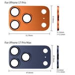Film annulaire givré en métal pour objectif de caméra, couverture complète, XDcase Armor, pour iPhone 17 Pro Max, pour iPhone 17 Pro