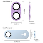 Film d'anneau d'objectif d'appareil photo XDcase Armor en métal dépoli à couverture complète, pour iPhone 17