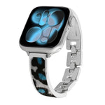 Bracelet de montre en alliage à motif léopard, compatible avec Apple Watch 46 mm / 49 mm / 45 mm / 44 mm et Apple Watch 42 mm / 41 mm / 40 mm / 38 mm.