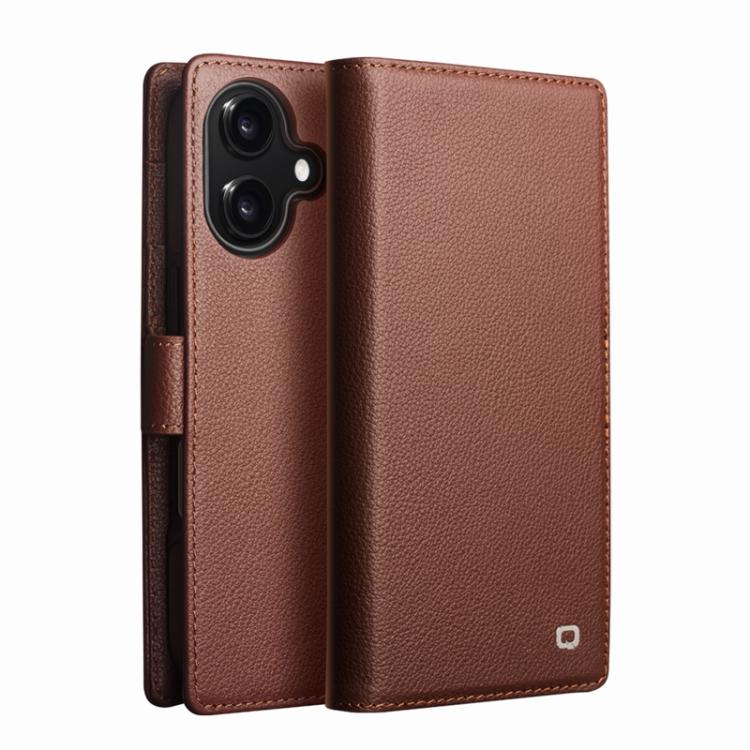 Étui de téléphone QIALINO Classics 3ème en cuir véritable, Pour iPhone 17 Pro Max, Pour iPhone 17 Pro, Pour iPhone 17, Pour iPhone Air