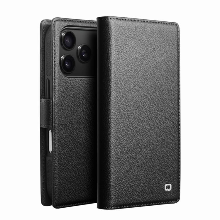 Étui de téléphone QIALINO Classics 3ème en cuir véritable, Pour iPhone 17 Pro Max, Pour iPhone 17 Pro, Pour iPhone 17, Pour iPhone Air