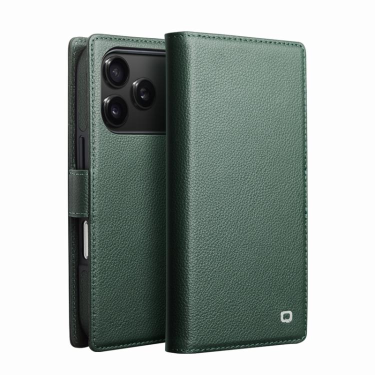 Étui de téléphone QIALINO Classics 3ème en cuir véritable, Pour iPhone 17 Pro Max, Pour iPhone 17 Pro, Pour iPhone 17, Pour iPhone Air