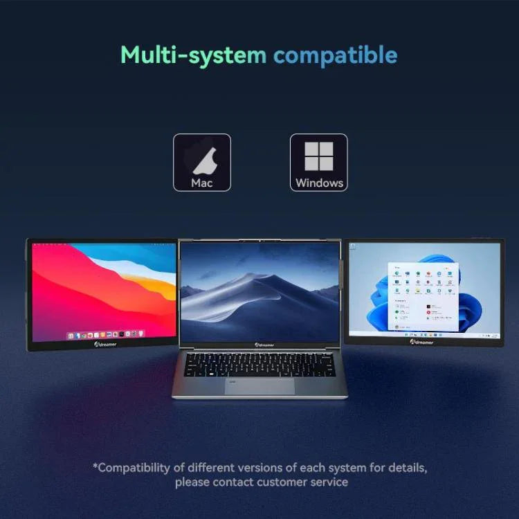 Écran portable triple Arie 13 de 13,3 pouces à affichage étendu, prise US, prise UK, prise EU