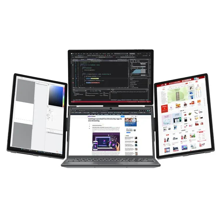 Arie 14 Moniteur portable triple de 14 pouces avec écran étendu, prise US, prise UK, prise EU