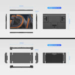 Arie 14 Moniteur portable triple de 14 pouces avec écran étendu, prise US, prise UK, prise EU