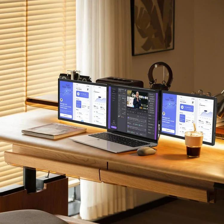 Leo 14 Écran étendu de 14 pouces Double moniteur portable, prise US, prise UK, prise EU