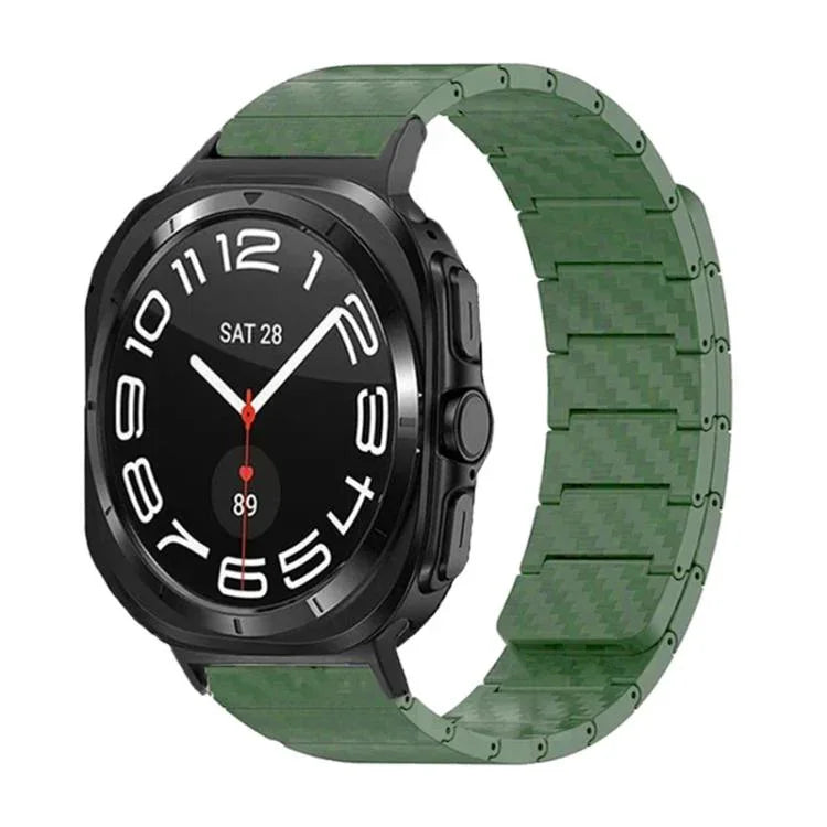 Bracelet de Montre Magnétique en Fibre de Carbone, Pour Samsung Galaxy Watch Ultra 47mm / Ultra 2025, Pour Samsung Galaxy Watch8 / Watch8 Classic