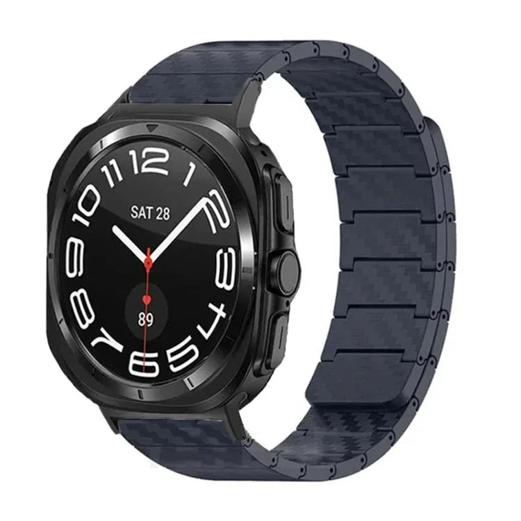 Bracelet de Montre Magnétique en Fibre de Carbone, Pour Samsung Galaxy Watch Ultra 47mm / Ultra 2025, Pour Samsung Galaxy Watch8 / Watch8 Classic