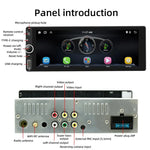 F6021 Lecteur MP5 de voiture 1 Din avec écran IPS de 6,86 pouces, compatible CarPlay et Android Auto, F6021