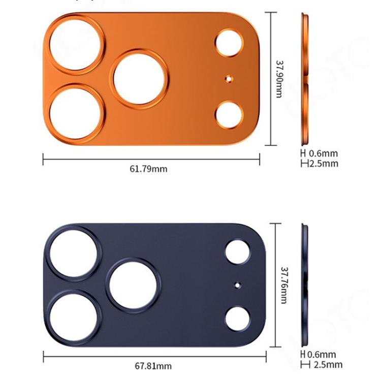 Protection d'objectif creuse XDcase en alliage de titane, pour iPhone 17 Pro Max, pour iPhone 17 Pro