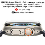 Lot de 2 films protecteurs d'écran incurvés en hydrogel imak pour Apple Watch Ultra 1/2/3 49 mm