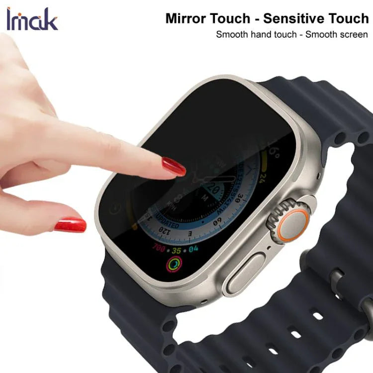 Film protecteur d'écran en verre trempé HD imak pour Apple Watch Ultra 1/2/3 49 mm, offrant une confidentialité totale.