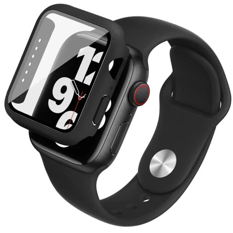 Étui et film de protection intégrés imak avec bracelet en silicone, pour Apple Watch SE 1/2/3/Series 4/5/6 44 mm et 40 mm.