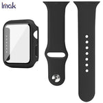 Étui et film de protection intégrés imak avec bracelet en silicone, pour Apple Watch SE 1/2/3/Series 4/5/6 44 mm et 40 mm.