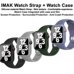 Étui et film de protection intégrés imak avec bracelet en silicone, pour Apple Watch SE 1/2/3/Series 4/5/6 44 mm et 40 mm.