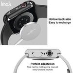 Étui et film de protection intégrés imak avec bracelet en silicone, pour Apple Watch SE 1/2/3/Series 4/5/6 44 mm et 40 mm.