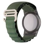 xDfind Housse de protection de traqueur anti-perte en nylon à boucle argentée, pour AirTag 2e génération / AirTag 1re génération