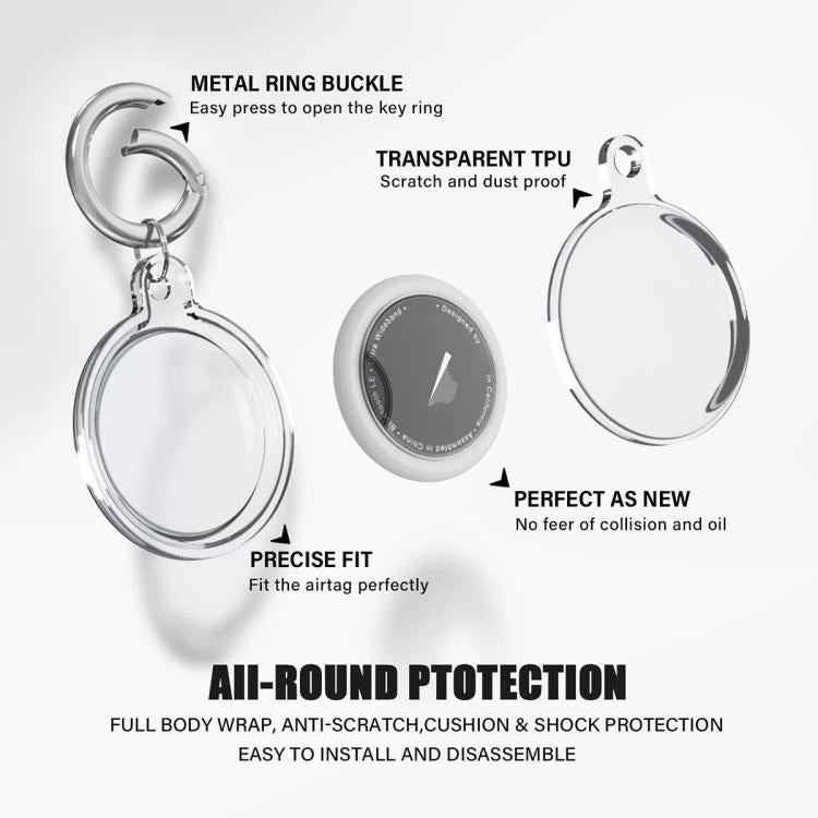 xDfind Housse de protection complète étanche en TPU, pour AirTag 2e génération / AirTag 1re génération