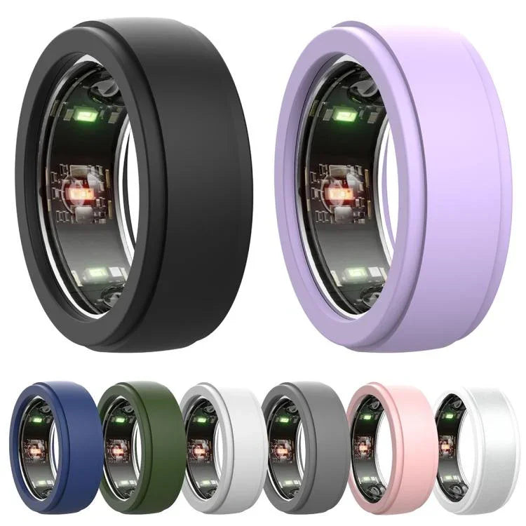 xDfind pour Samsung Galaxy Ring / Oura Ring Smart Ring Coque en silicone couleur unie, S, M